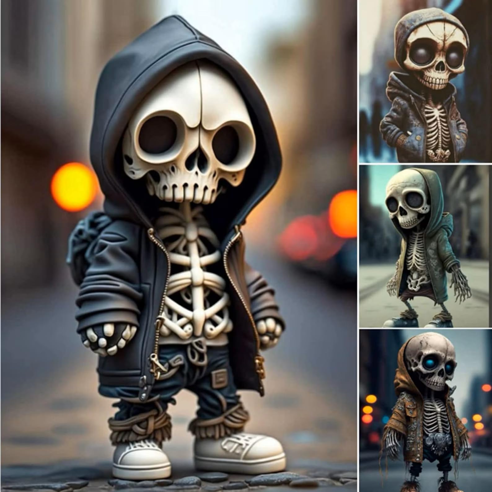 Amazon.co.jp: クールなスケルトンフィギュア レジンクラフト ヒップ