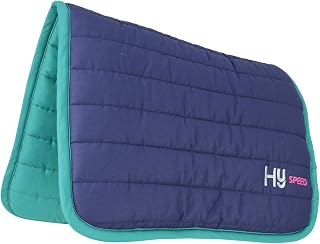 HySpeed Dos Colores Gruesas Reversible Confort Poli Silla Acolchada/Saddlecloth-Navy/Azul Cerceta