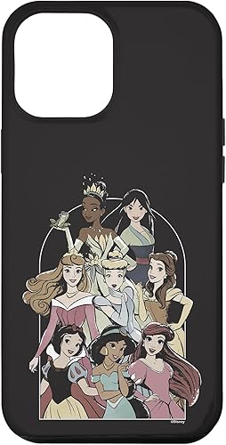 Funda para iPhone 12 Pro Max de Disney Princesas Retratos de fondo negro Funda para iPhone 12 Pro Max de Disney Princesas Retratos de fondo negro