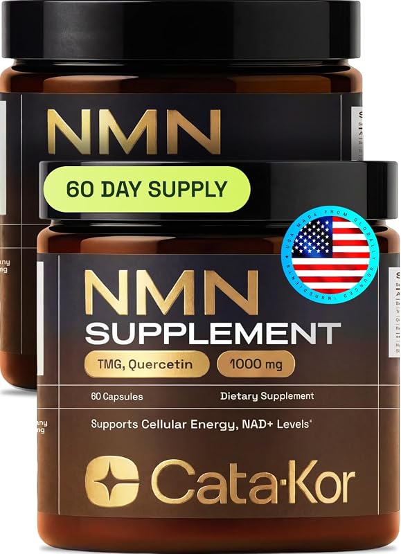 Cata-Kor Suplemento de NMN com quercetina, TMG e resveratrol – 120 cápsulas