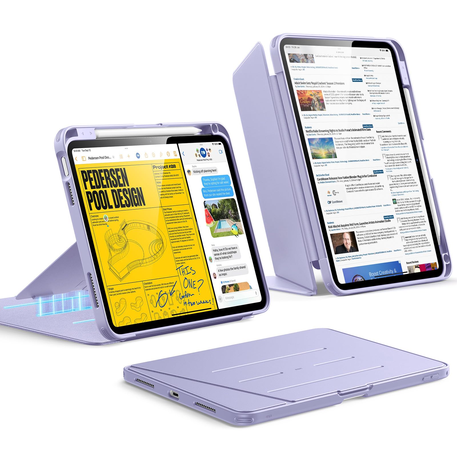Amazon.co.jp: ESR iPad A16 ケース 第11世代 / 第10世代 対応 縦横