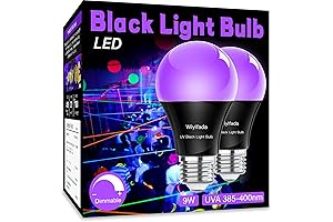 Powerful and Compact LED Black Light Bulbs 2 Pack