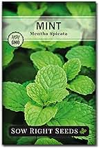 Sow Right Seeds - Mint Seed for Planting - Non-GMO Heirloom Packet with Instructions to Plant an Herbal Tea Garden - Indoors or Outdoor - Perennial and Fragrant - Hydroponics and Kitchen Gardening (1)