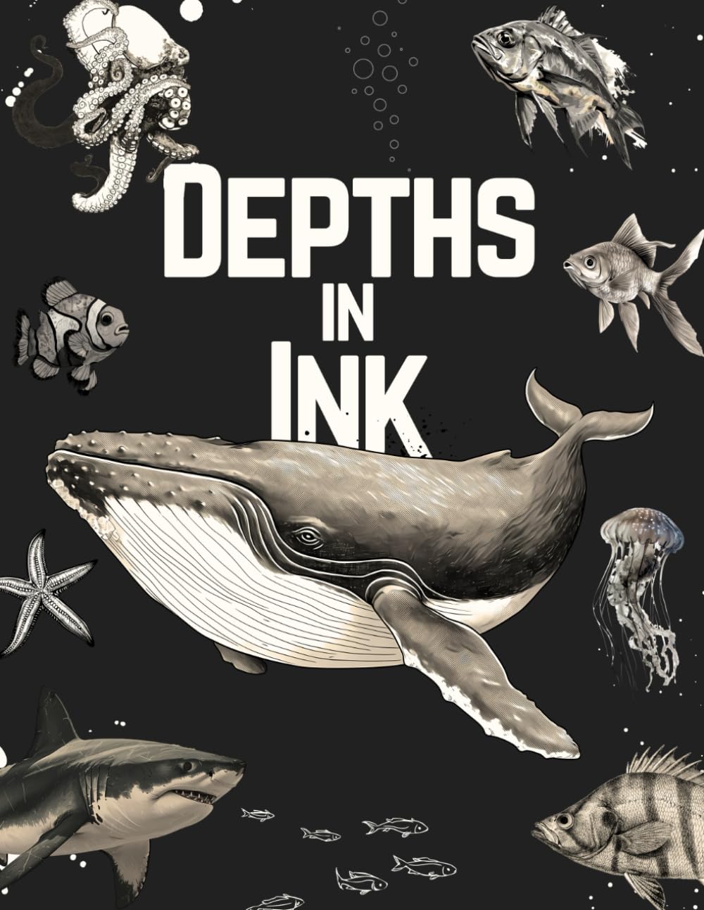 Depths in Ink: A Vintage Sketch Reference of 270+ Sea Creatures for Artists and Designers (Artistic Inspiration Series)