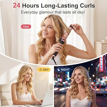 Large Barrel Curling Tongs 38mm for Soft Waves and Long-Lasting Curls