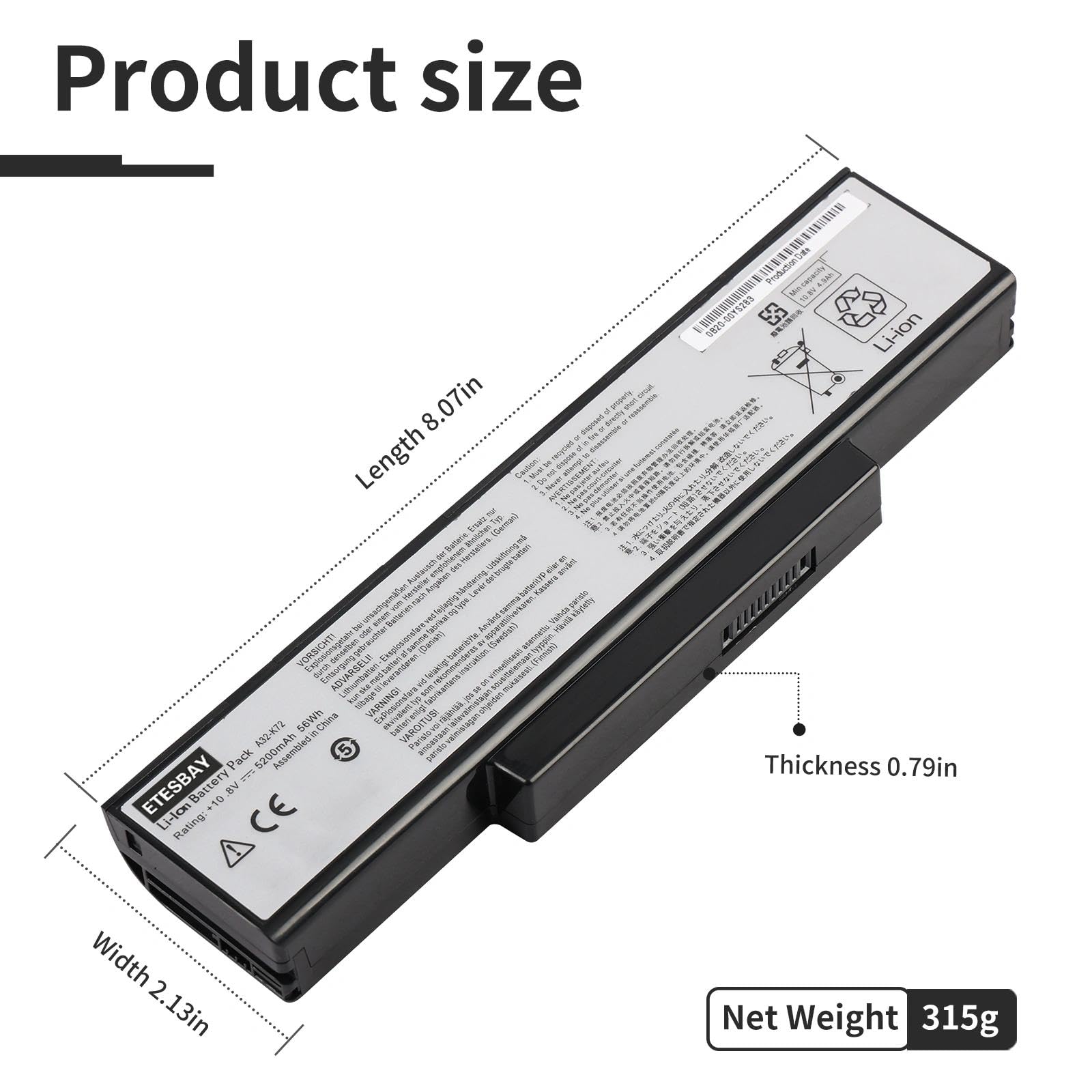 Corei7✨8GB✨Win11✨カメラ付き✨一部キーボード不良✨バッテリー良好 Amazon.com: KingSener ETESBAY A32-K72 Laptop Battery Replacemnet