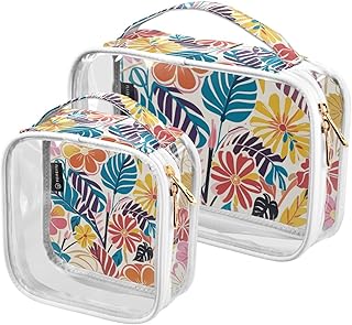 Paquete de 2 bolsas de aseo decorativas trans...