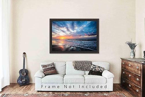 Vista 5 de Coastal Photography Print (Not Framed) Picture of Scenic Sunrise Over Beach at Hilton Head Island South Carolina Ocean Wall Art Beach House Decor