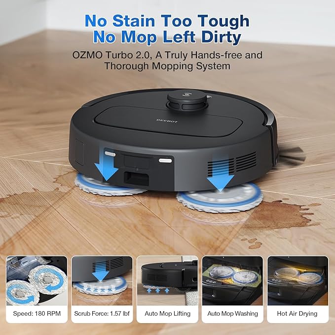 ECOVACS Deebot N30 PRO Omni 2 In 1 Robotic Vacuum Cleaner & Mop