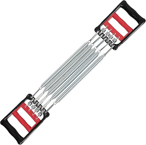 uxcell Expansor de brazo de pecho, resortes ajustables para ejercicio, bandas de resistencia para hombres, equipo de fitness en casa con 5 resortes