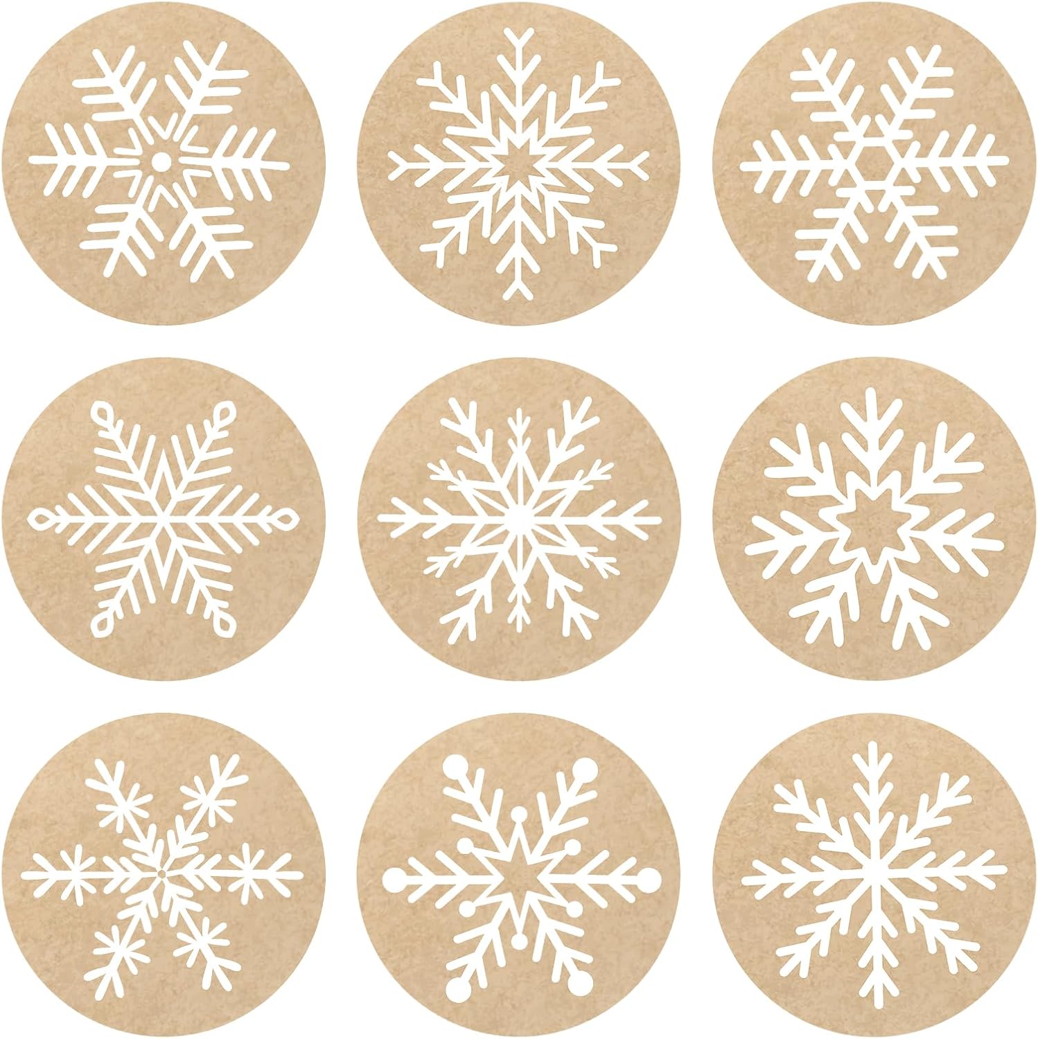 Christmas Stickers for Envelopes, 108Pcs Snowflake