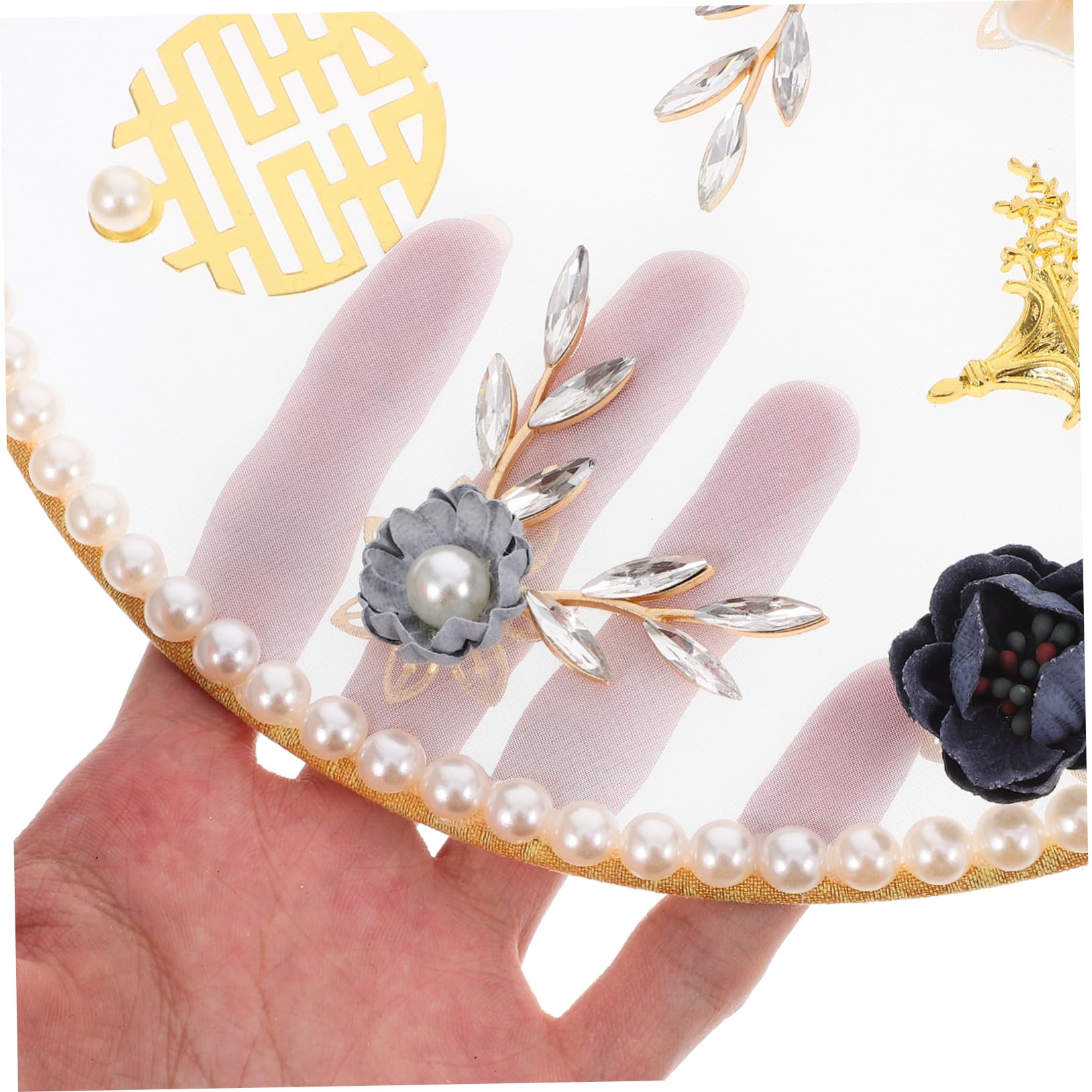 Hochzeit Brautdekorationen Braut Bachelorette Freundin Fans Für Party Dressing Zu Großen Hand Fan Hochzeitsgeschenke Runde Dekorative Seide Antiken Stoff