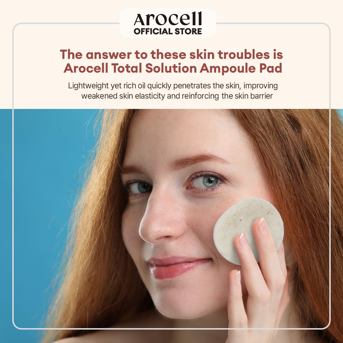 AROCELL Total Solution Ampoule Pad 28 Sheets – Korean Skincare Cotton Face Pads for Hydrating, Moisturizing, Exfoliating, Wrinkle Care, Elasticity Boosting, Pore Refining, Daily Toner Treatment - Image 5