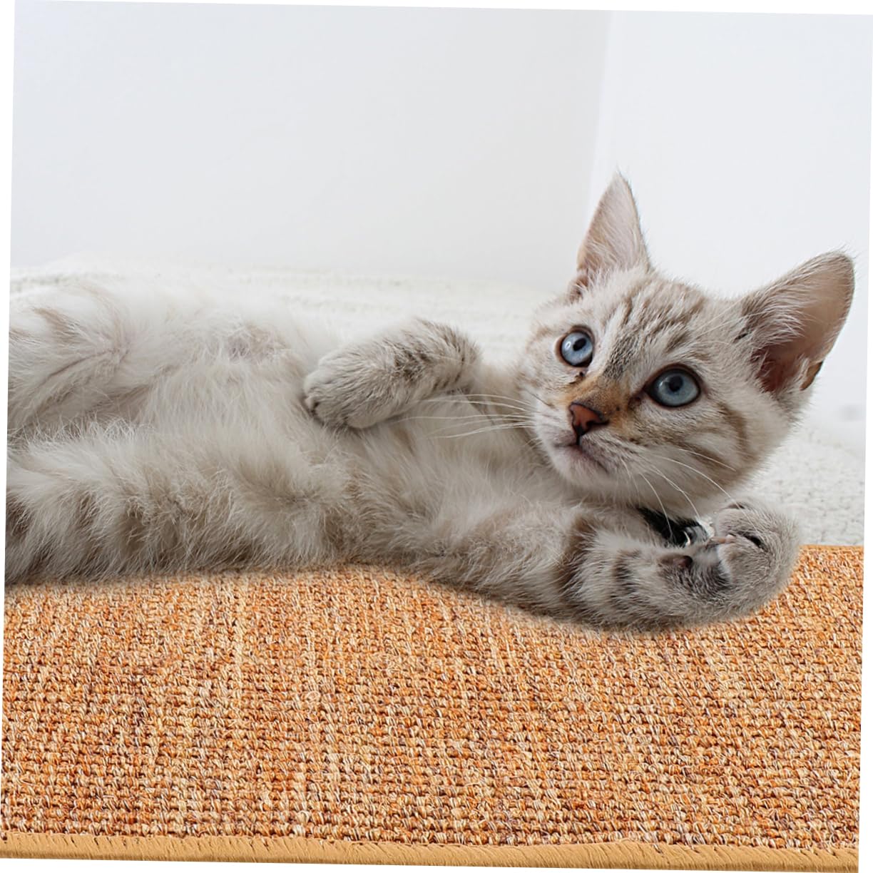 2piezas Rascador De Suelo para Gatos Tapete Rascador Divertido Protector De Muebles