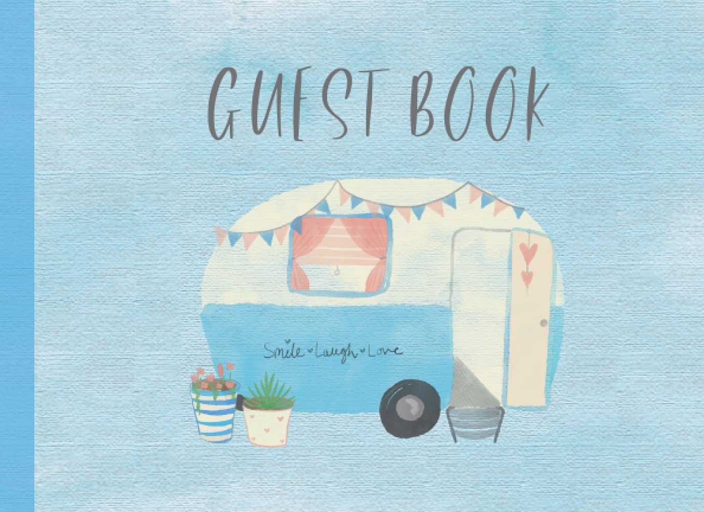 Guest Book: Guest Comments Feedback Blank Book for Vacation Holiday Home Caravan Rental Pastel Watercolour Design