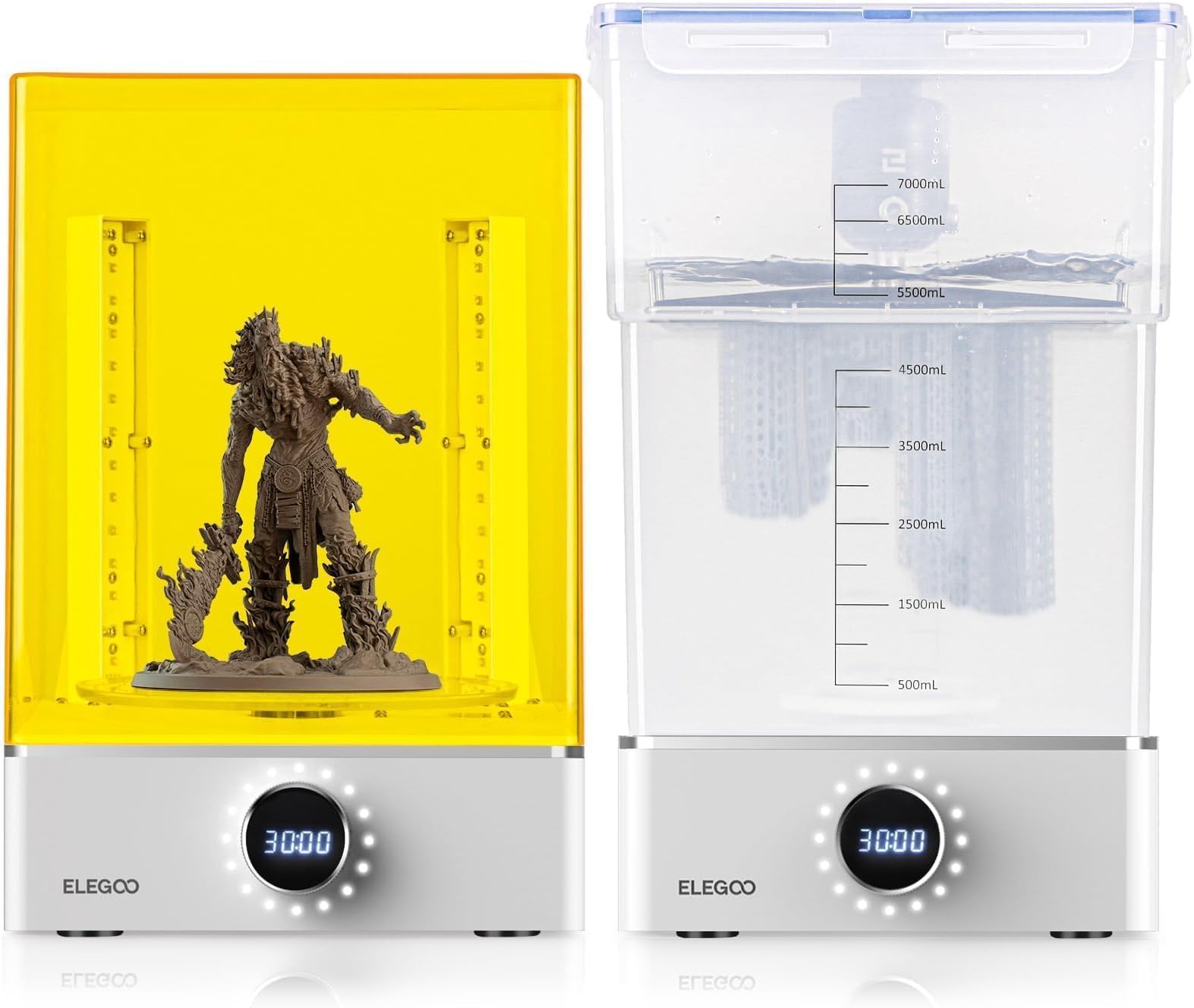 Wash and Cure Station, Mercury X Bundle with Large Volume for Wash and Cure Resin 3D Printed Models, Compatible with LCD DLP SLA 3D Printer, Box Washing Size: 201 x 124 x 255mm