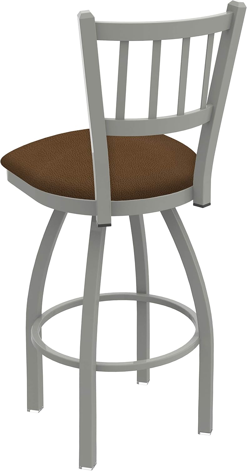 HBS 810 Contessa 25" Swivel Counter Stool with Anodized Nickel Finish and Rein Thatch Seat