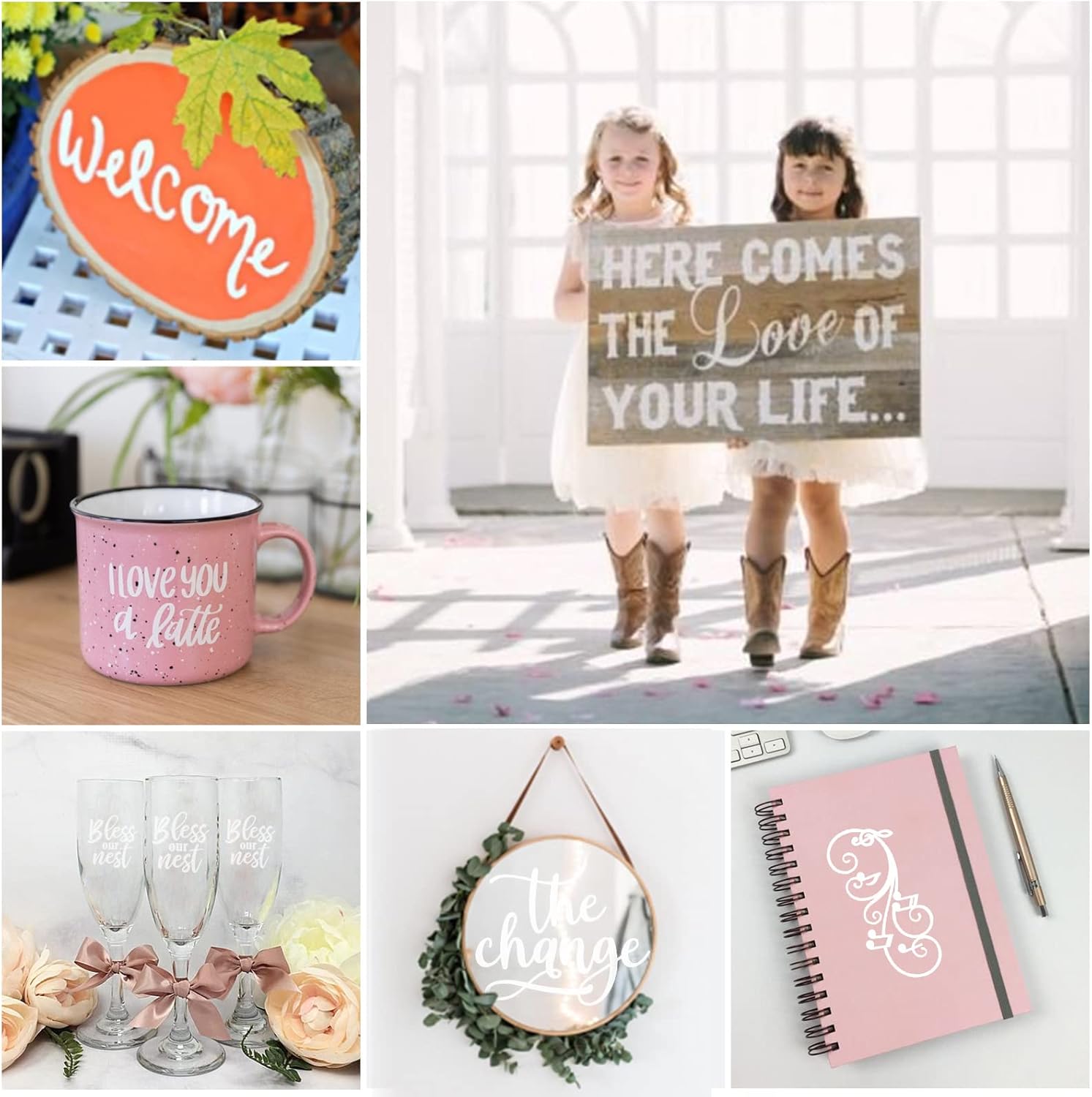 HTVRONT White Permanent Vinyl, White Adhesive Vinyl for Cricut - 12" x 8 FT Adhesive Vinyl Roll for Cricut, Silhouette, Cameo Cutters,Adhesive Vinyl Sheets for Signs, Scrapbooking (Glossy White) : Arts, Crafts & Sewing