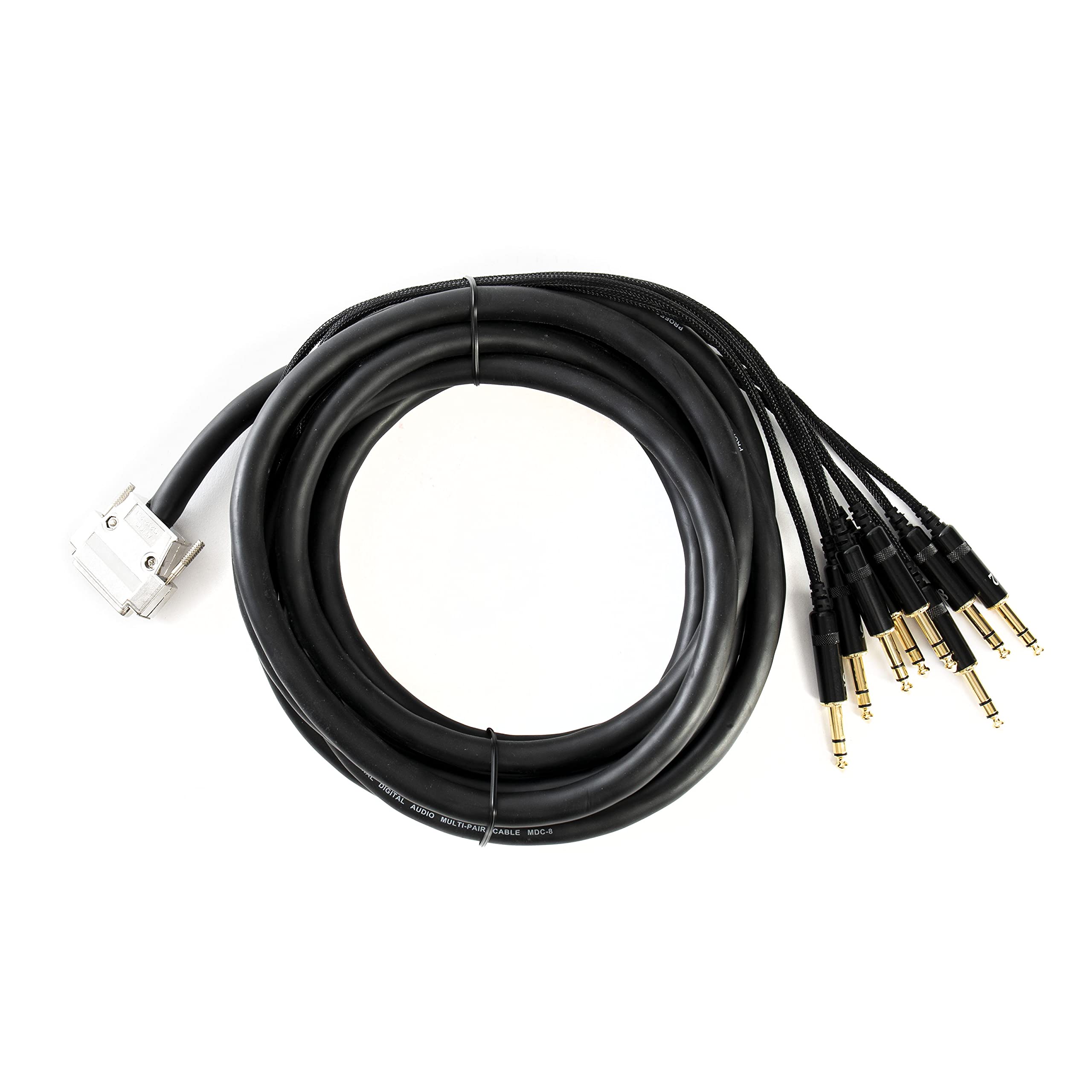 MUSIC STORE Multicore/Studio 8, DB25-Kli, 5m, Analoge Multicore Kabel, Hochwertiges Multicore, Einzeln Gewebeummantelte Aderpaare