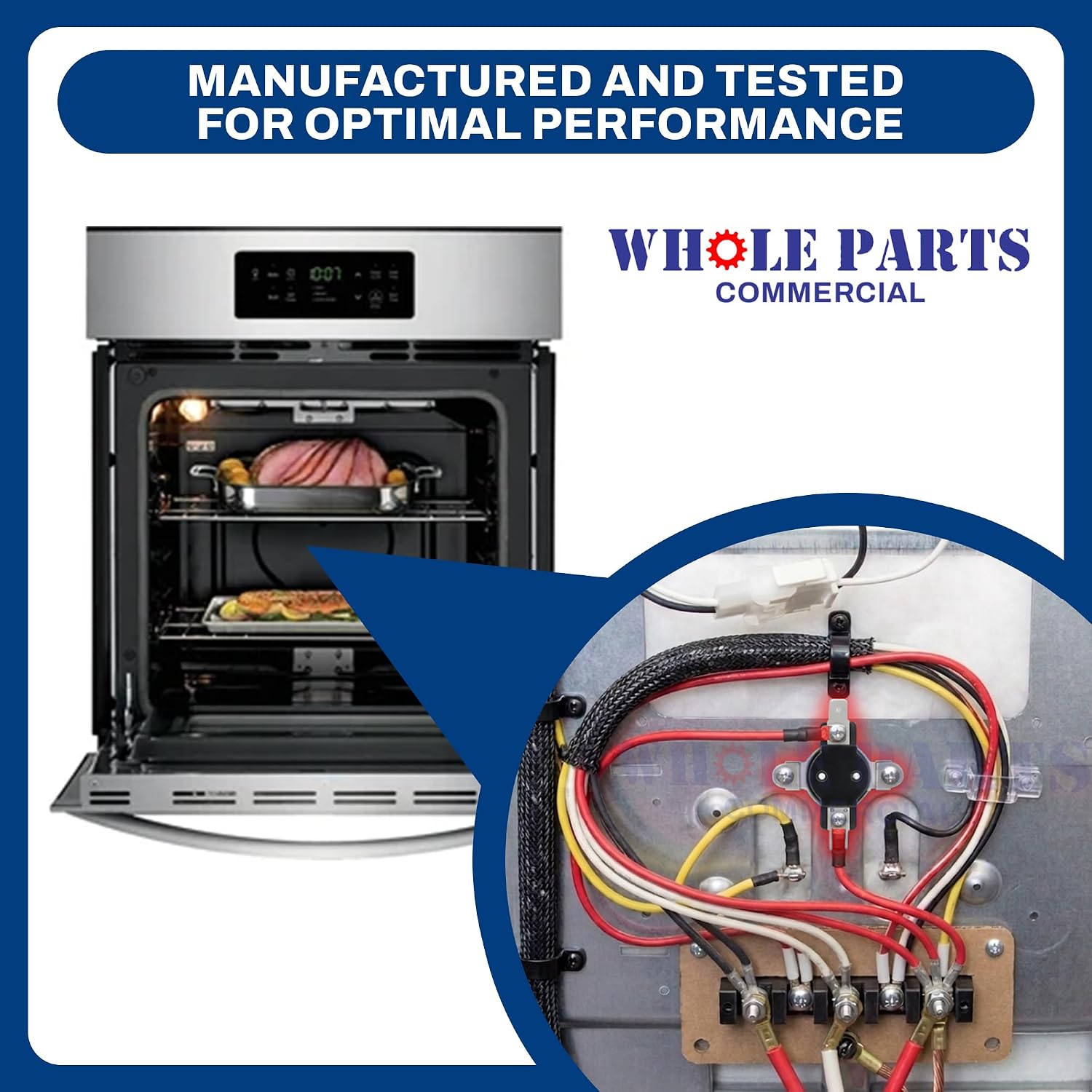 Upgraded Whole Parts Range Oven High Limit Switch Part# WB24X46906 - Replacement & Compatible with Some GE Ranges or Ovens