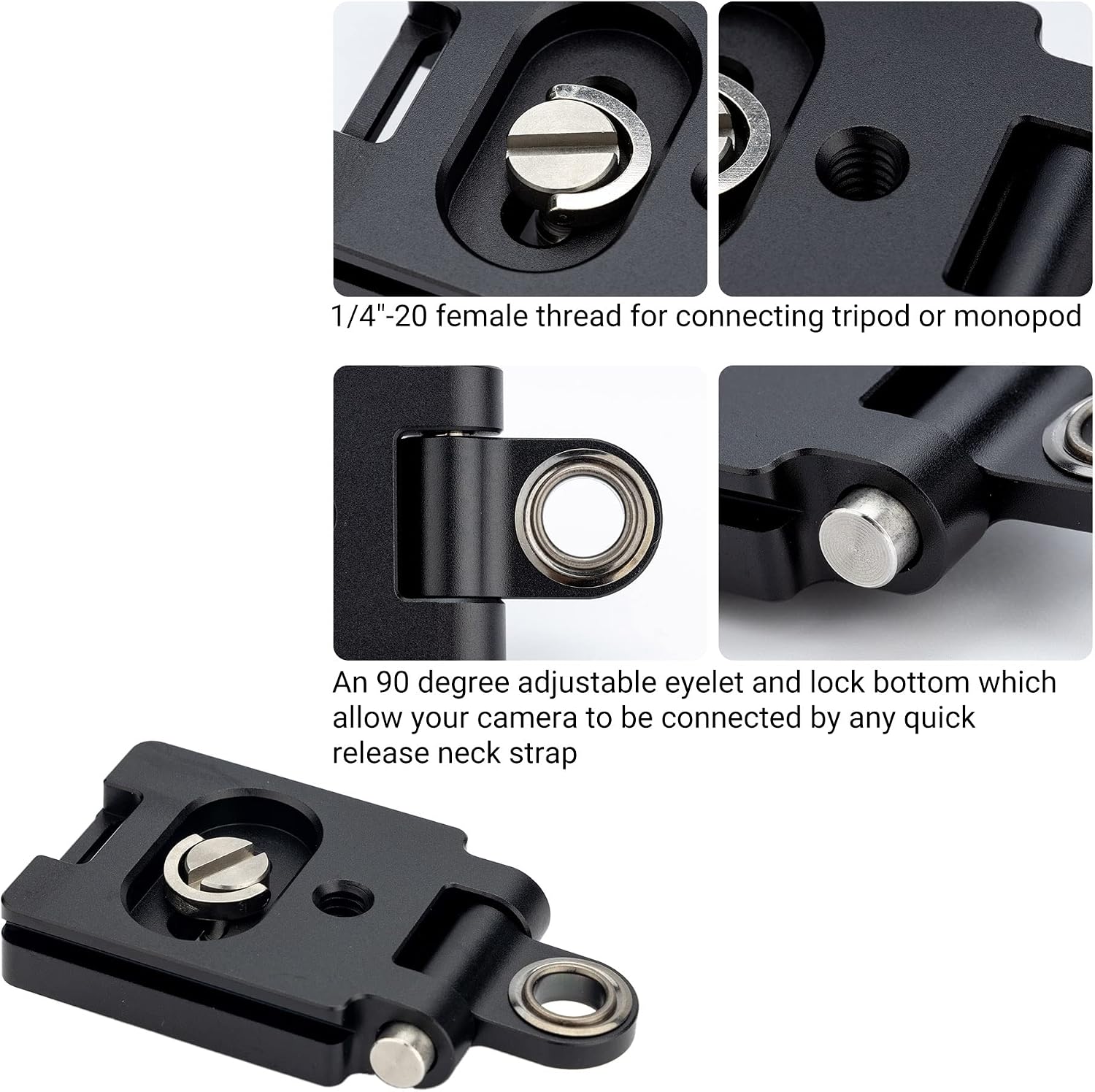 Kiorafoto 40MM Arca Swiss Quick Release Plate with 1/4"-20 Screw image 2