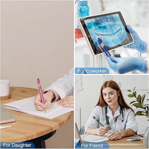 Miniatura 4 de Bolígrafos de enfermera, 12 bolígrafos divertidos para el trabajo, bolígrafos de tinta negra, regalo para compañeros de trabajo, médicos,