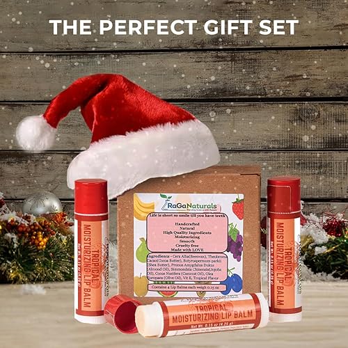 Miniatura 4 de Bálsamo labial hidratante tropical natural, cuidado nutritivo de los labios para hidratación durante todo el día, 100% natural, hecho a mano con