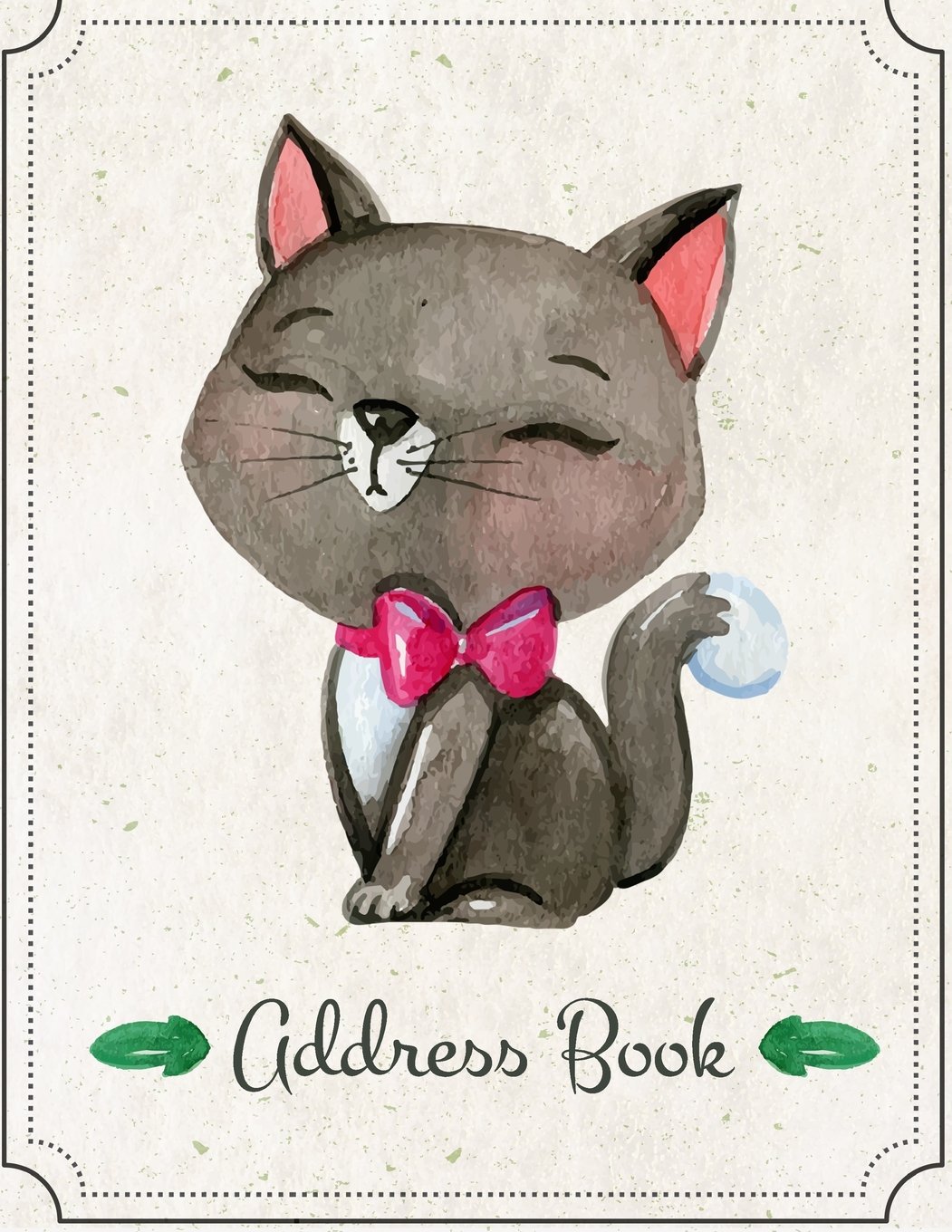 Address Book: Alphabetical Organizer Journal Notebook. Keep all your address information together (Contact,Address,Phone Number,Emails,Birthday) 300+ Spaces (Cute Cat) (contacts book)