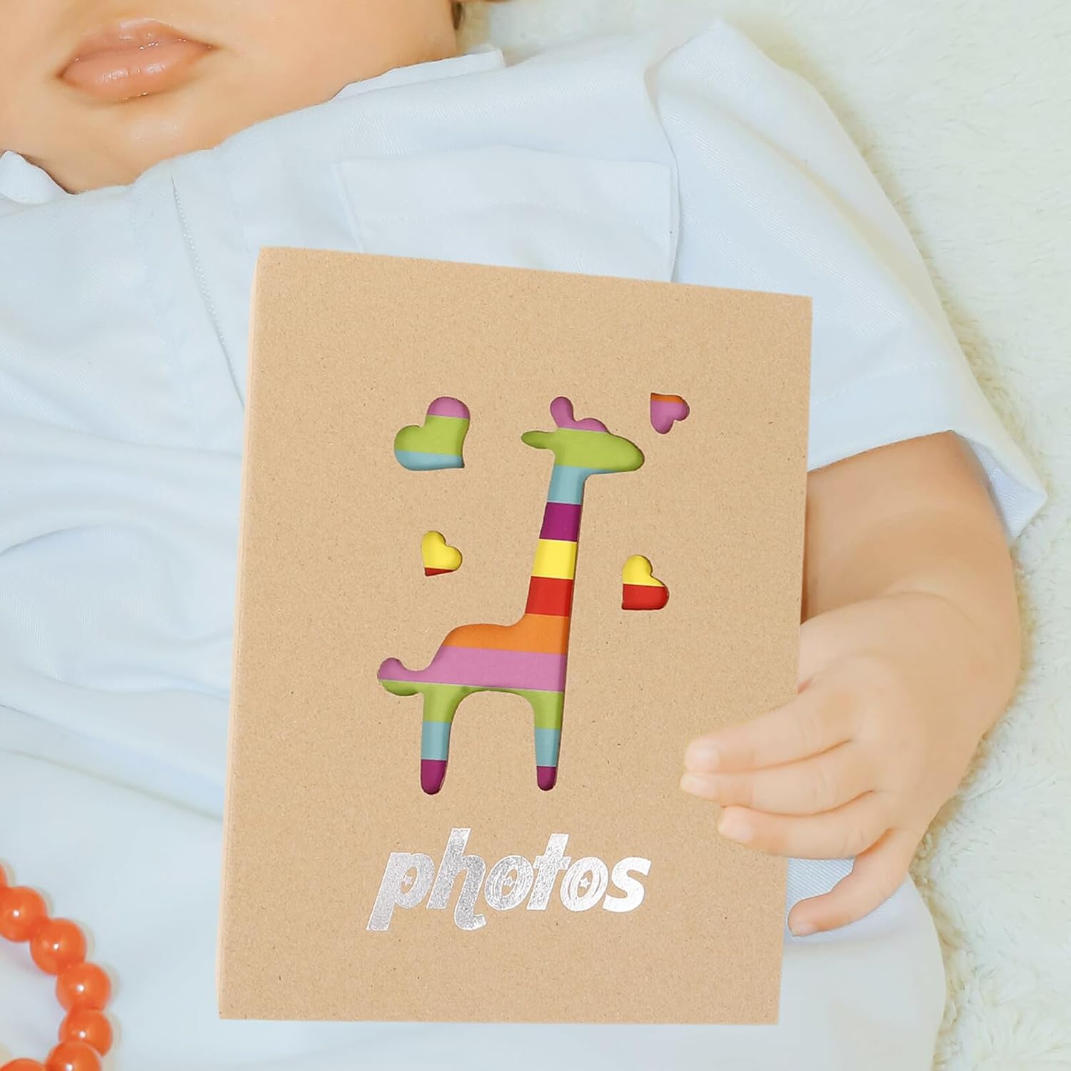 TOYANDONA 2pcs Photo Album for Boys and 5-inch 200-pocket Keepsake Memory Book with Growth Record Pages for Newborns and Infants