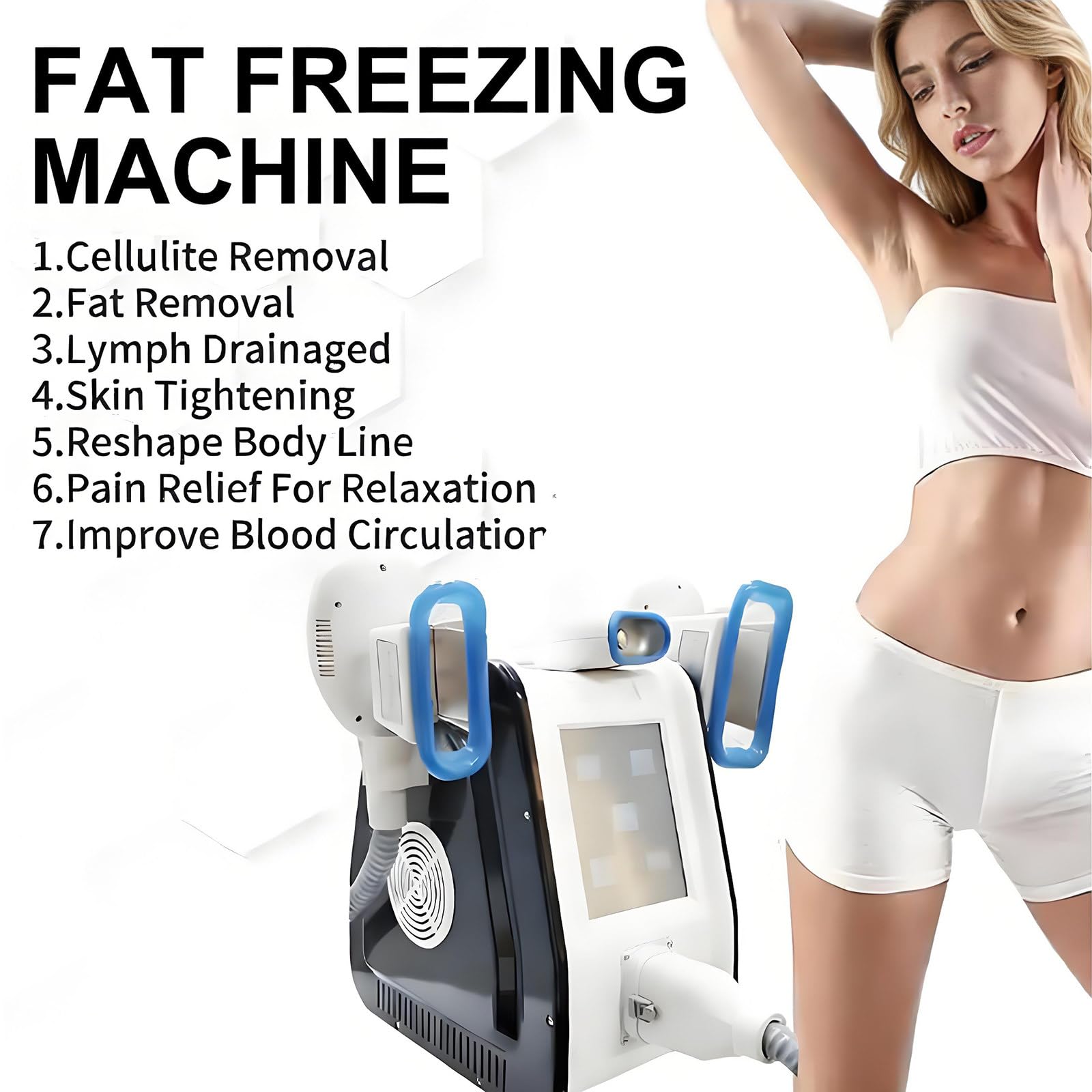 Dispositivo per Modellamento del Corpo, Dimagrimento E Lipolisi, Macchina per Congelamento del Grasso, Crioterapia a 360° Macchina, Massaggiatore per La Rimozione della Cellulite