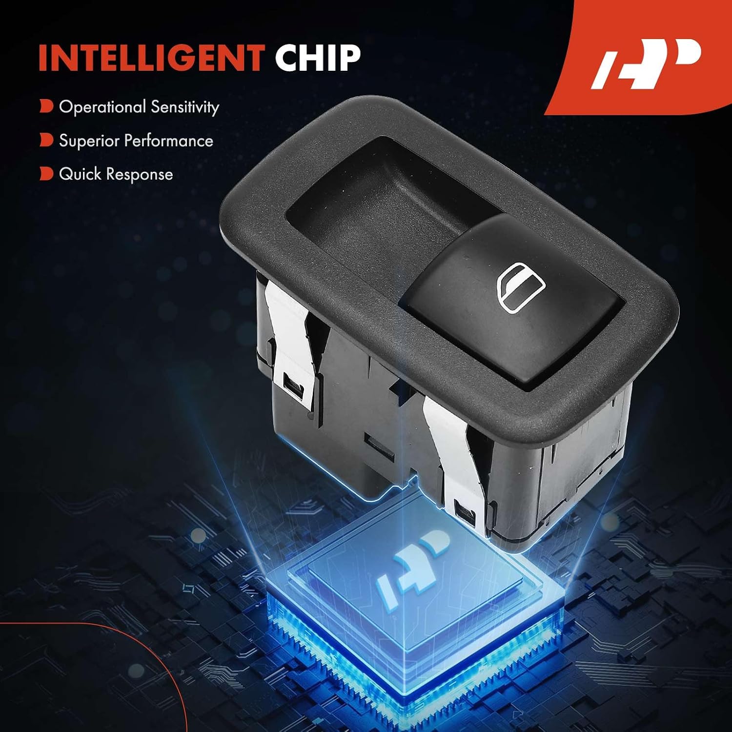 A-Premium Power Window Switch Compatible with Dodge & Ram Models - Journey 2011-2020, 1500 2013-2015, 2500 2013-2015 2017-2022, 3500, 4500, 5500, Rear Side, Without Auto Function, Replace# 68080842AA