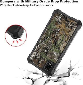 Ailiber for Cricket Debut Smart Phone Case Slim, Screen Protector-Camo