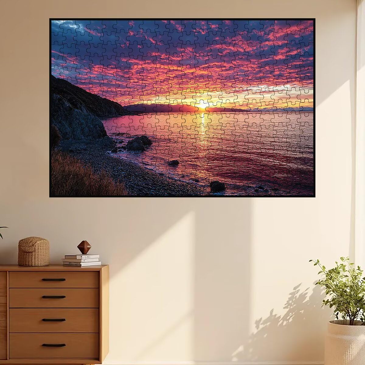 Puzzle 1500 Pezzi Paesaggi, Puzzle Tramonto per Adulti, Puzzles in Legno Intrattenimento Creativo, Divertimento, Puzzles Educativi Classici con Confezione di Alta Qualità Idea Regalo Donna Decor -3126