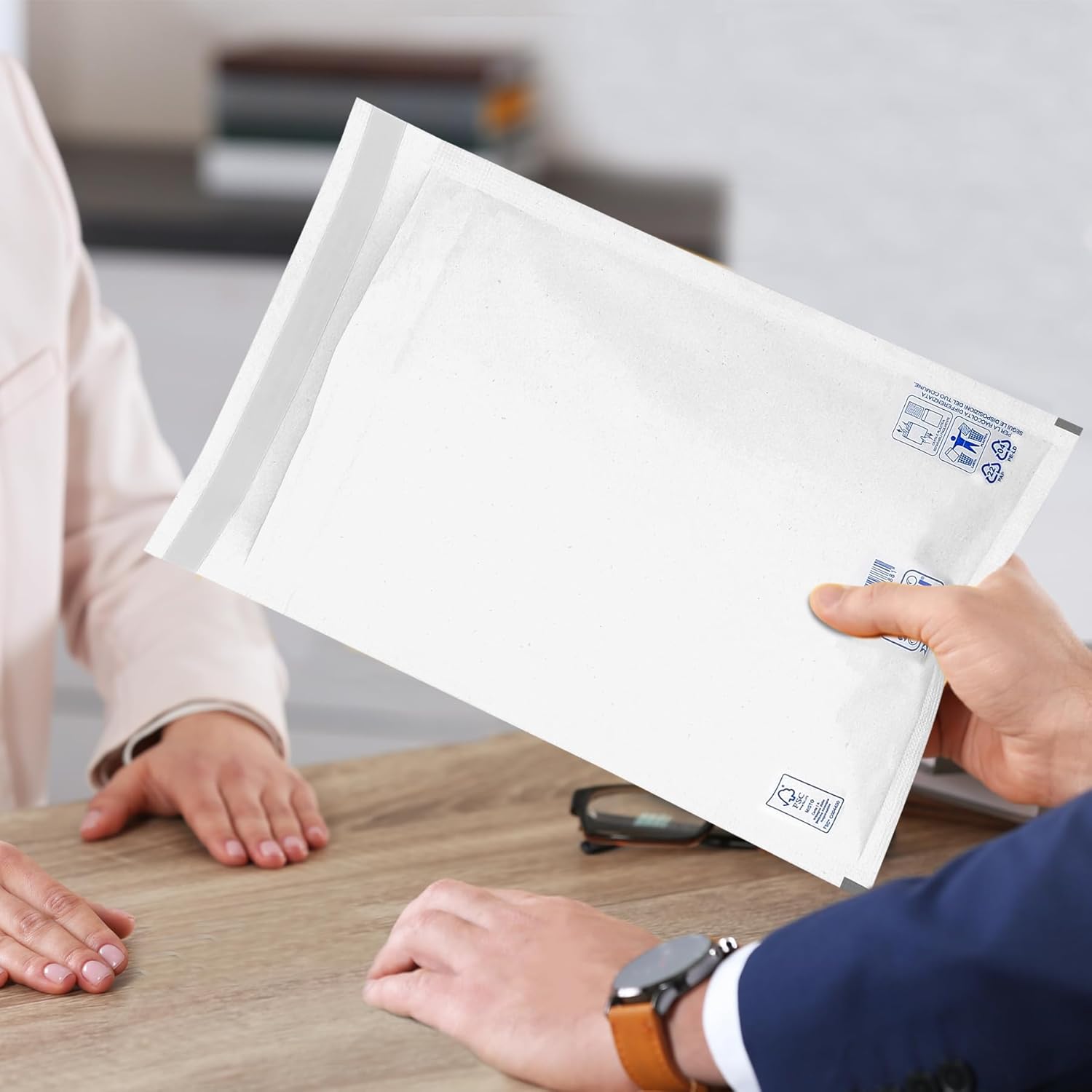 Selection Varzi Envelope padded kraft white 320x500 mm useful size 300 x 440 mm 10 PCS