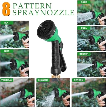Expandable Garden Hose Pipe 100FT 3 Times Flexible Expanding Magic Lightweight Watering Hose Anti-Leakage with 3/4