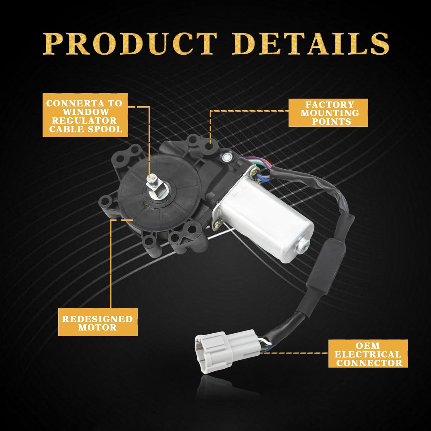 Power Window Lift Motor Front Right Passenger Side Fits for Nissan Pathfinder Armada Titan XD,Infiniti QX56 2004-2019 Replace#80730-9FJ0A,80730-ZT01A