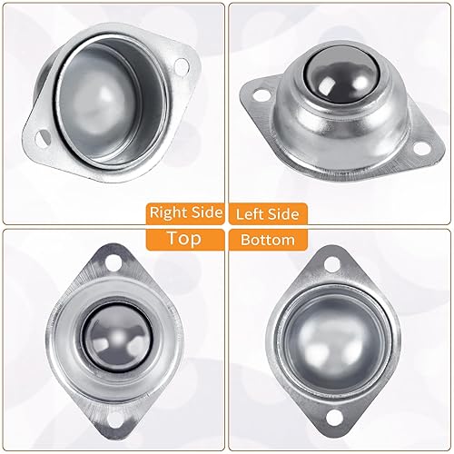 Miniatura 4 de Rodamientos de transferencia de bolas de 1 pulgada, 16 unidades, rodamientos de rodillos universales de rotación de 360º, unidad de ruedas redondas