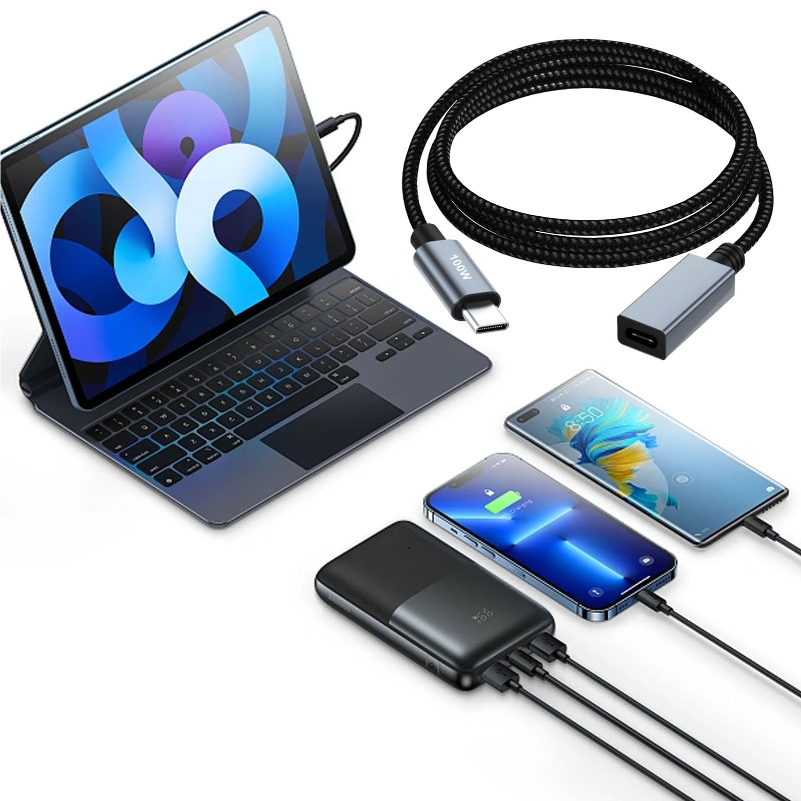 Toocki 100W cavo da USB C a tipo C cavo di ricarica rapida PD cavo dati