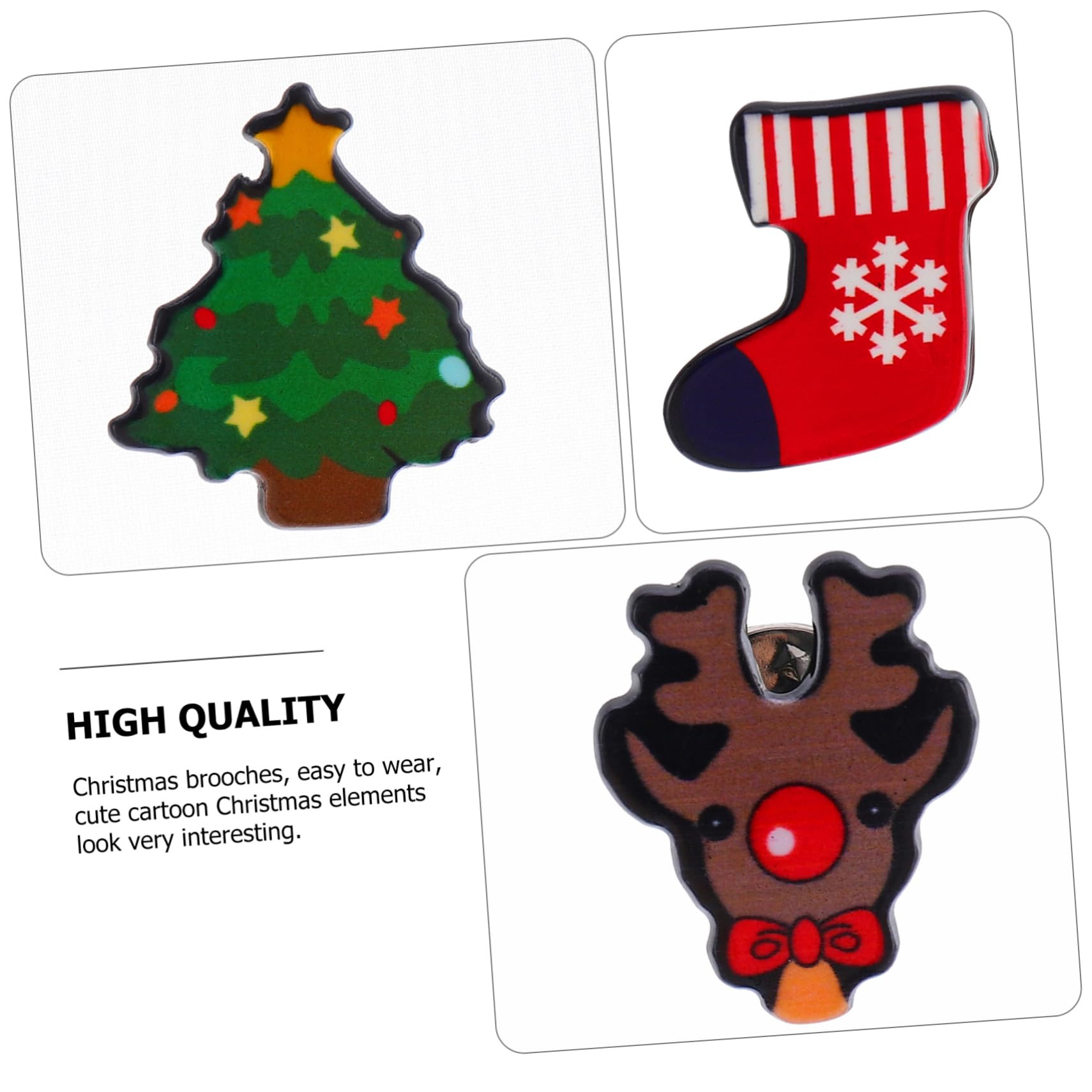 SHERCHPRY Broche De Navidad Alfiler Broches De Navidad Broche De Fiesta Broche De Santa Claus Horquillas Moño Pasador Insignia De Navidad Broche Pines Aleación