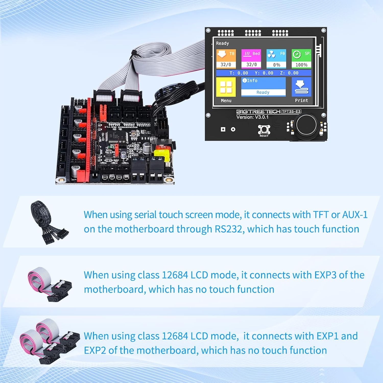 BIGTREETECH Display touchscreen TFT35 E3 V3.0 RepRap Smart Controller Panel compatibile con SKR V1.3 SKR PRO Board per stampante 3D Ender 3 / CR10