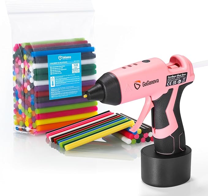 Value 4V Cordless Glue Gun Kit, GoGonova 15s Fast Heating