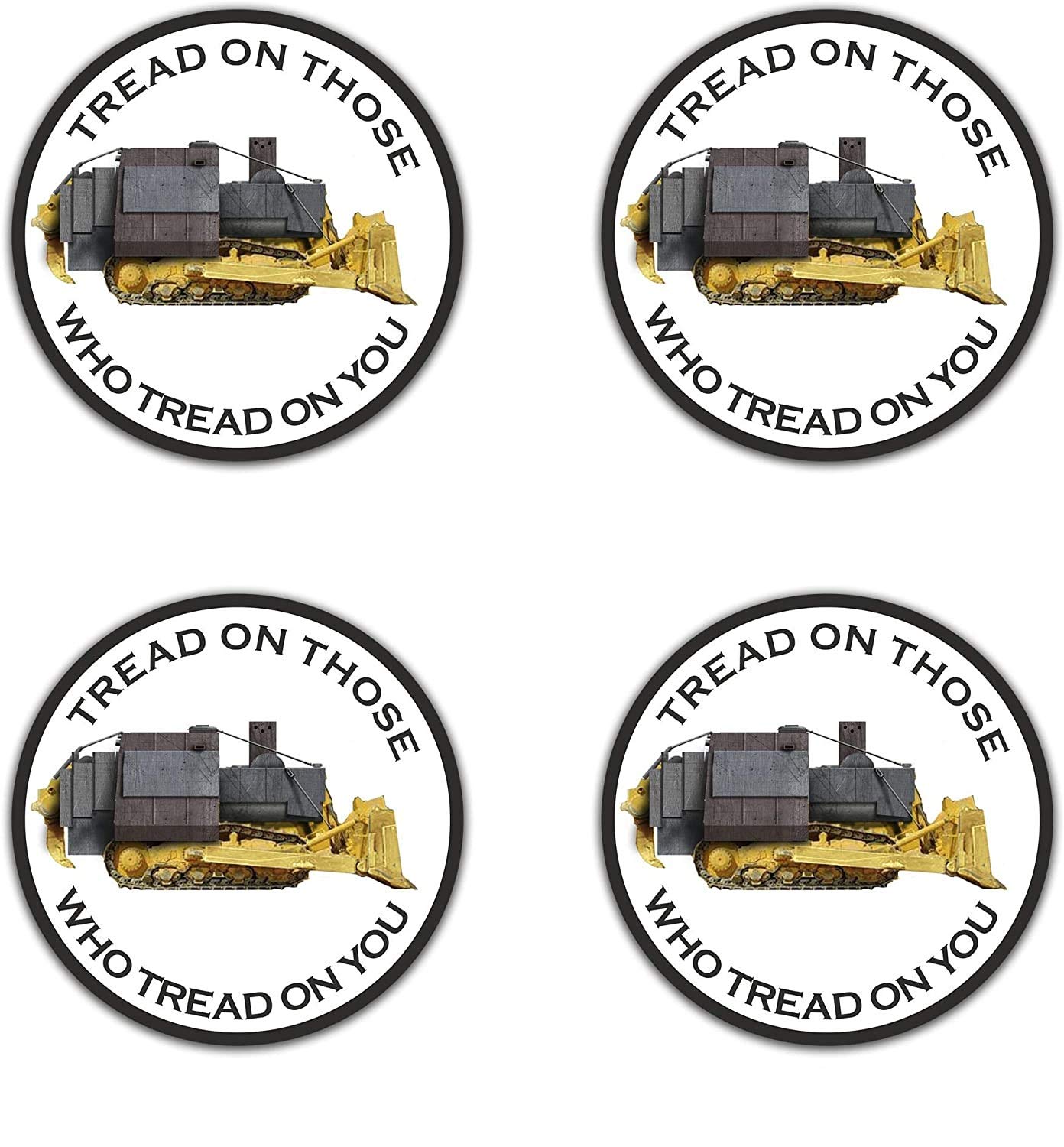 Killdozer Round Sticker Decal (2" Hard Hat (Set of 2))
