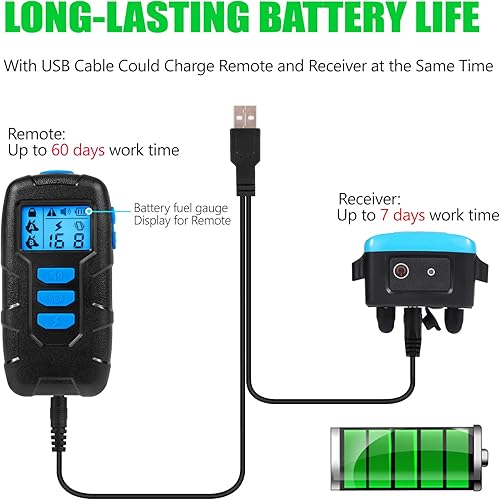 Miniatura 6 de Collar de choque para perro, collar de entrenamiento para perros Svtrat con collar de choque remoto, perros pequeños, grandes, medianos y pequeños,