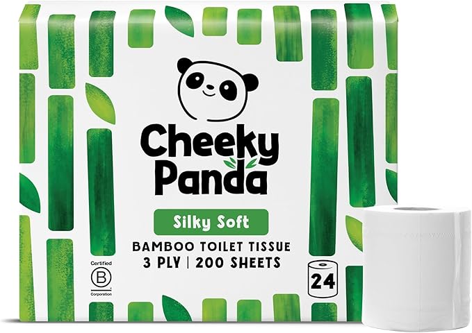 The Cheeky Panda bamboo toilet rolls 24 rolls plastic free