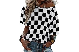 Black White Race Checkered Flag Womens Sexy Top