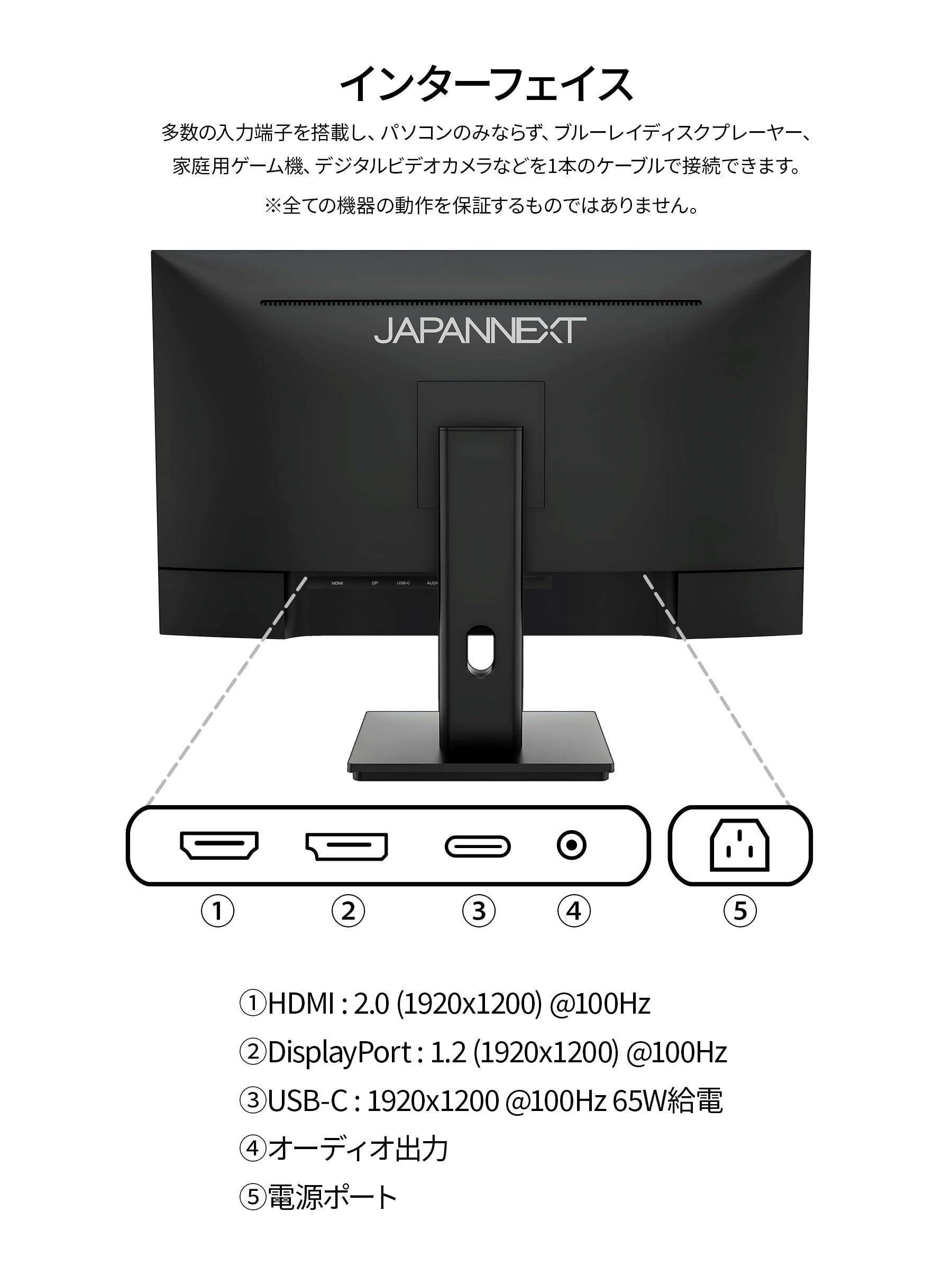 Amazon.co.jp: JAPANNEXT 24インチ IPSパネル搭載 WUXGA(1920x1200