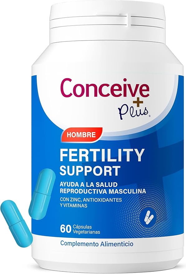 CONCEIVE PLUS Vitaminas para la Fertilidad Masculina con Maca, Selenio, Ácido Fólico, Multivitaminas - Apoyo a la Salud Reproductiva, Producción de Esperma y Aumento de la Libido Masculina - 60 Cáps