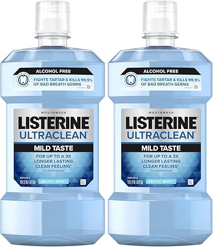 Miniatura 10 de Listerine Ultraclean - Enjuague bucal con control de sarro cero alcohol enjuague oral para ayudar a combatir el mal aliento y el sarro para dientes