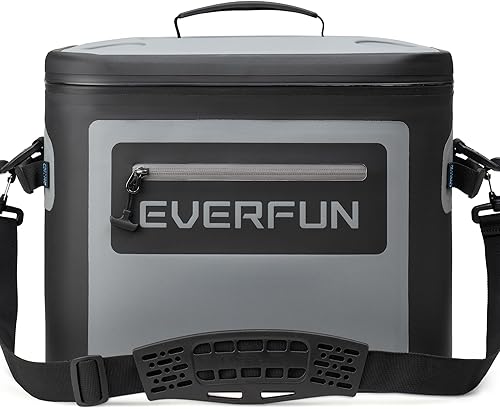EVERFUN Hielera suave para 30 latas, bolsa de almuerzo aislada portátil para hombres y mujeres, caja de hielo impermeable para viajes, playa,