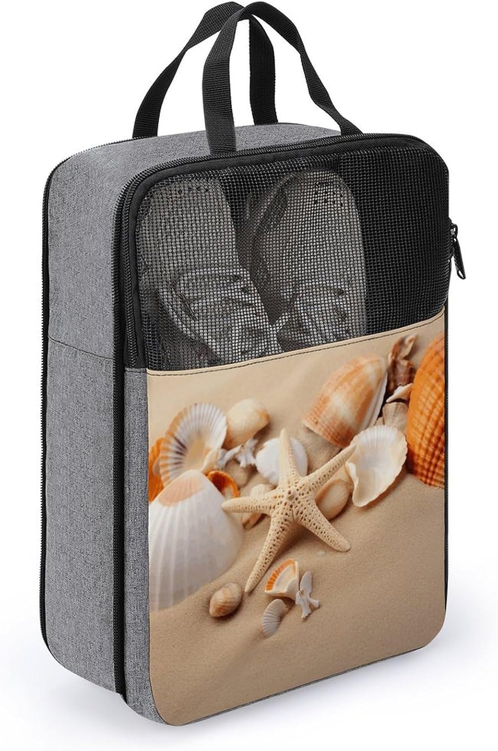 Shoe Bag, Seashells Starfish on The Sand Printed Shoe Bag,storage Hanging Shoe Bag,bath Towel Storage Bag